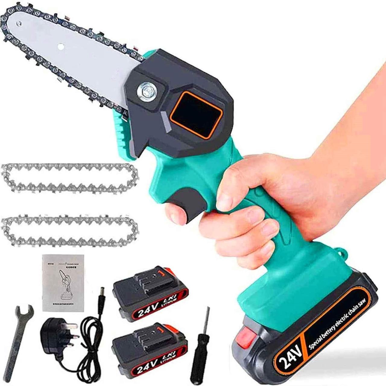 Chainsaw cordless rechargeable pruning branch stihl brushless motosierra handheld 24v lithium garden saws held bateria shears eléctrica protable poda motosierras