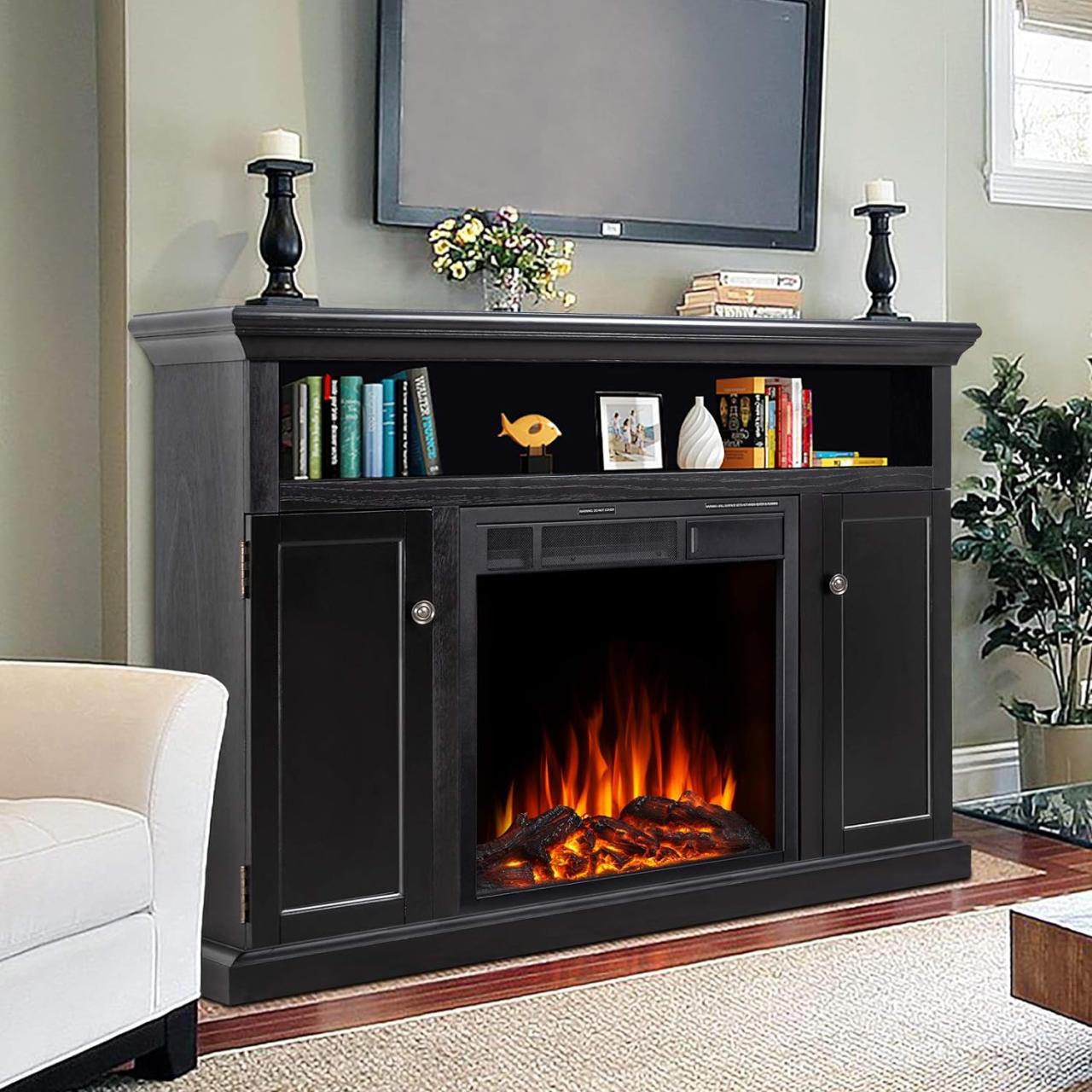 Stand mantel fireplaces mainstays 750w 1500w consider freestanding