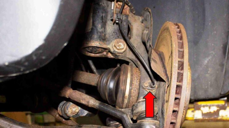 Wheel speed sensor location