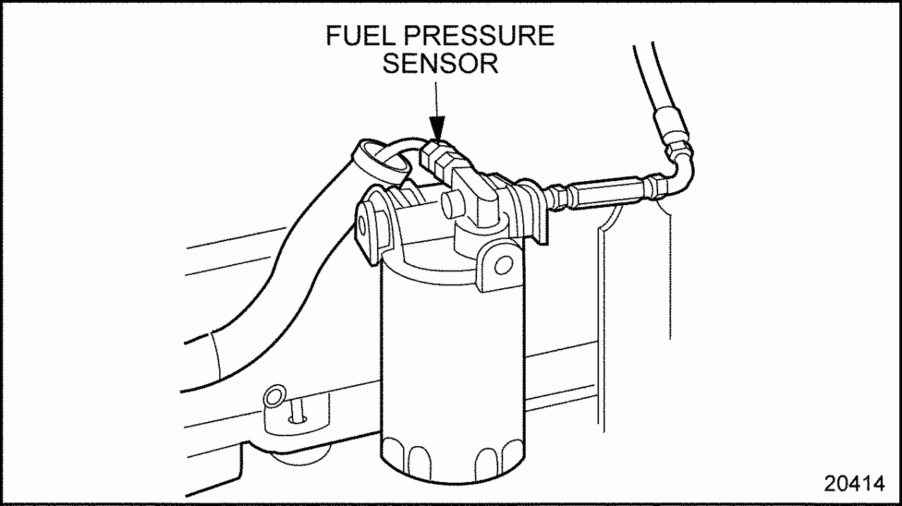 Fuel pressure sensor location