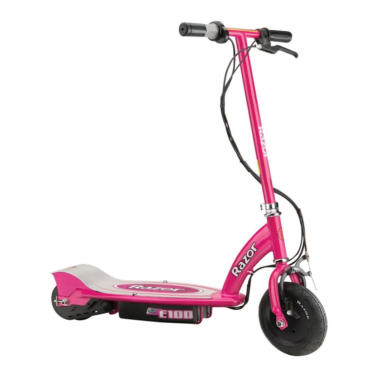 Pink electric scooter for kids