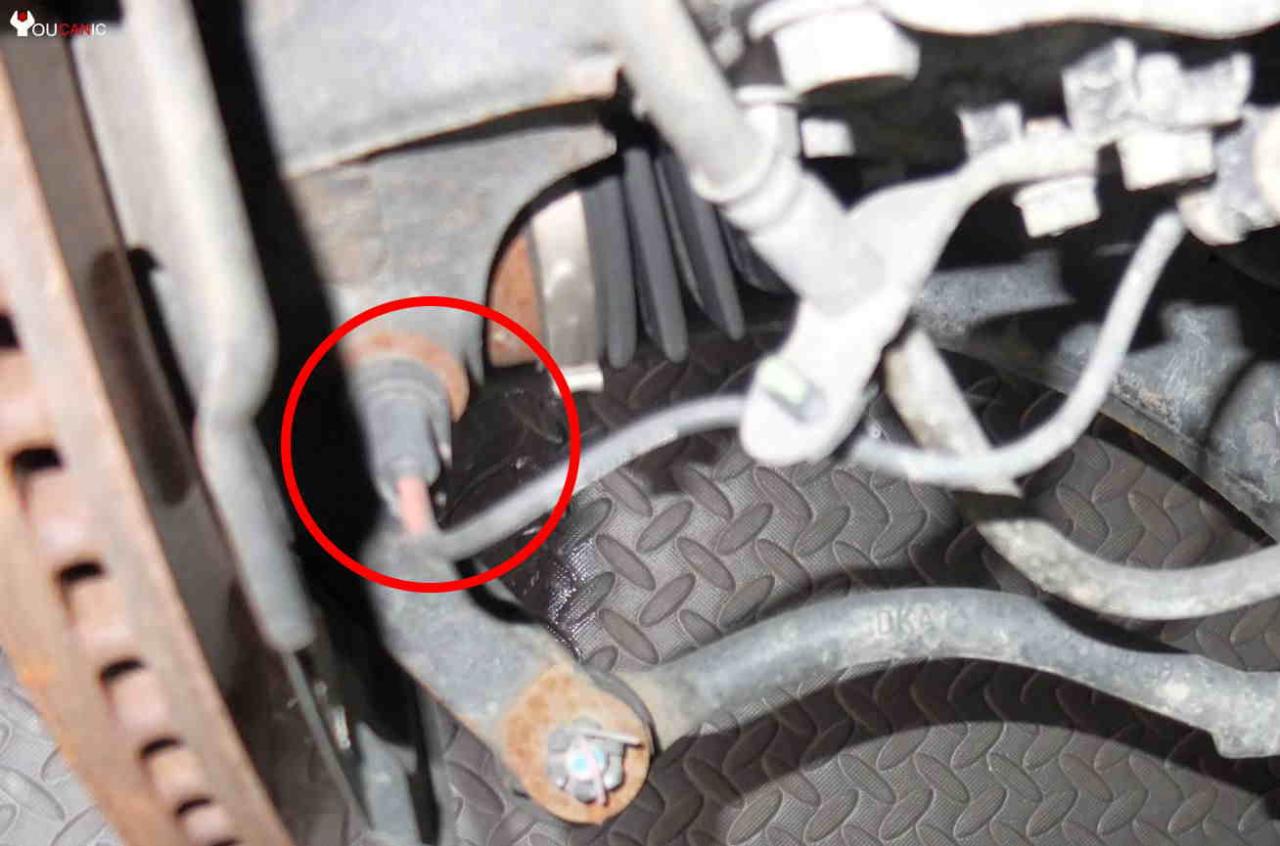 Wheel speed sensor location