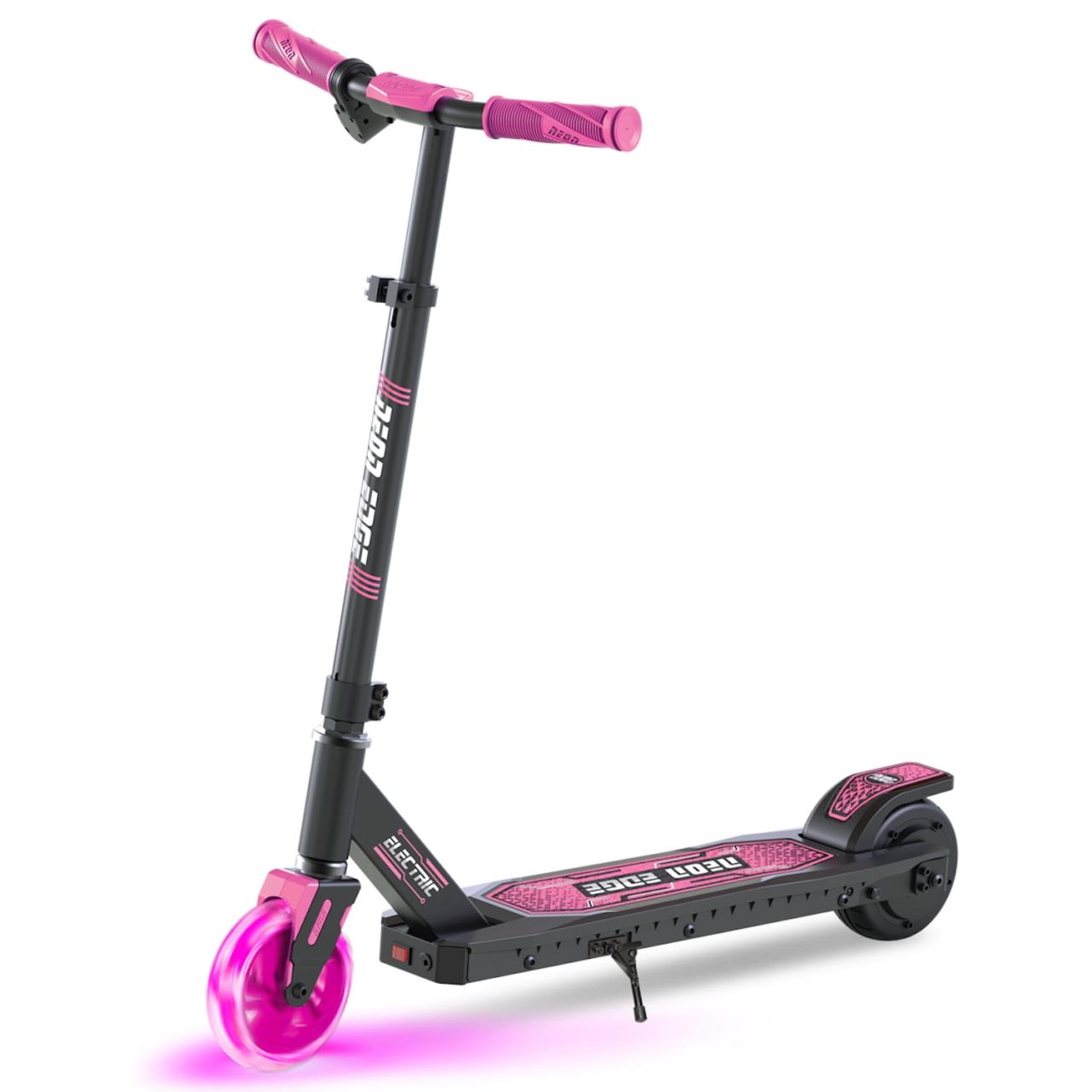 Pink electric scooter for kids