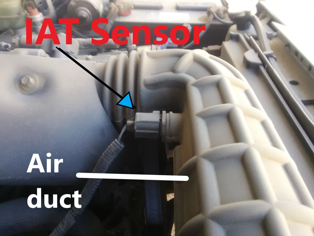 Diagram intake air temperature sensor location