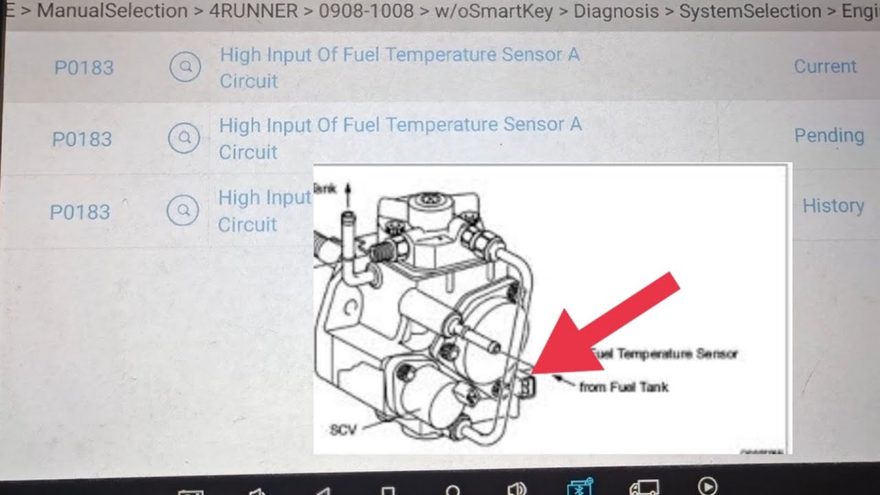 P0183 fuel temperature sensor location