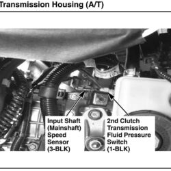 Output transmission speed sensor location