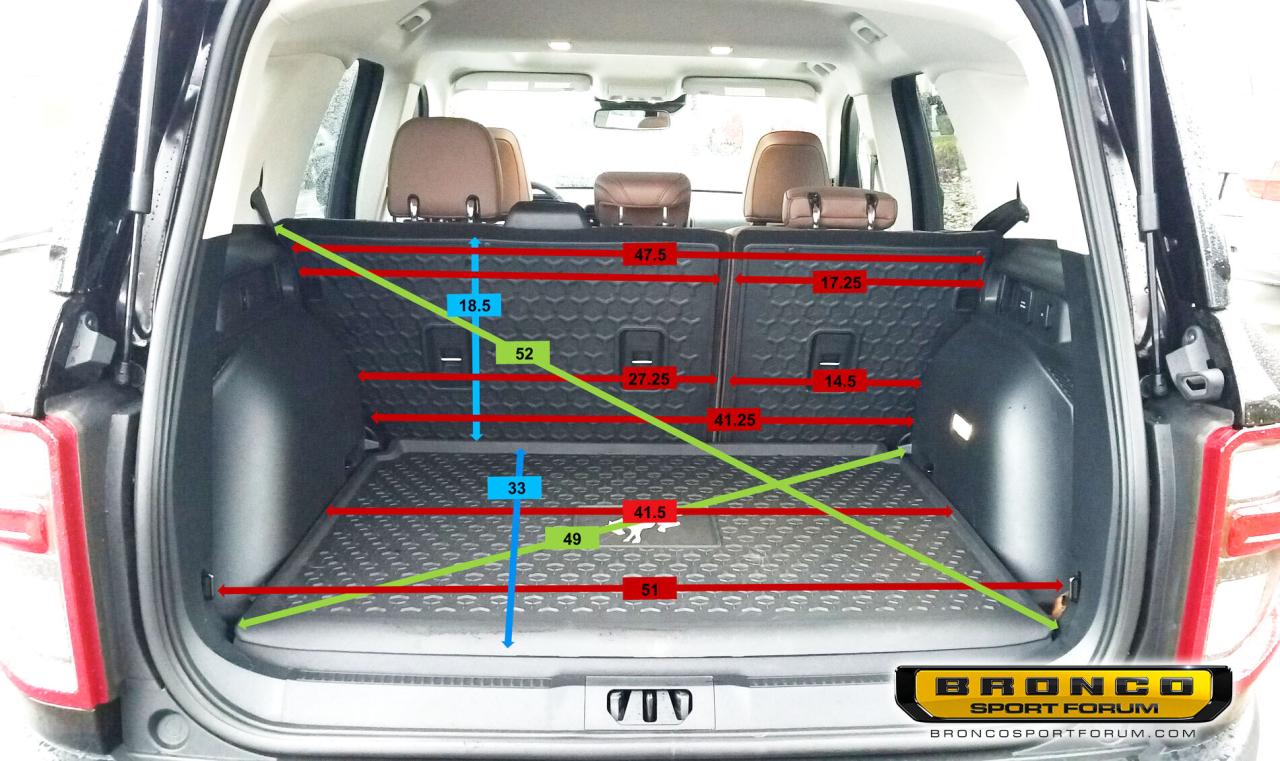 Ford bronco sport cargo space