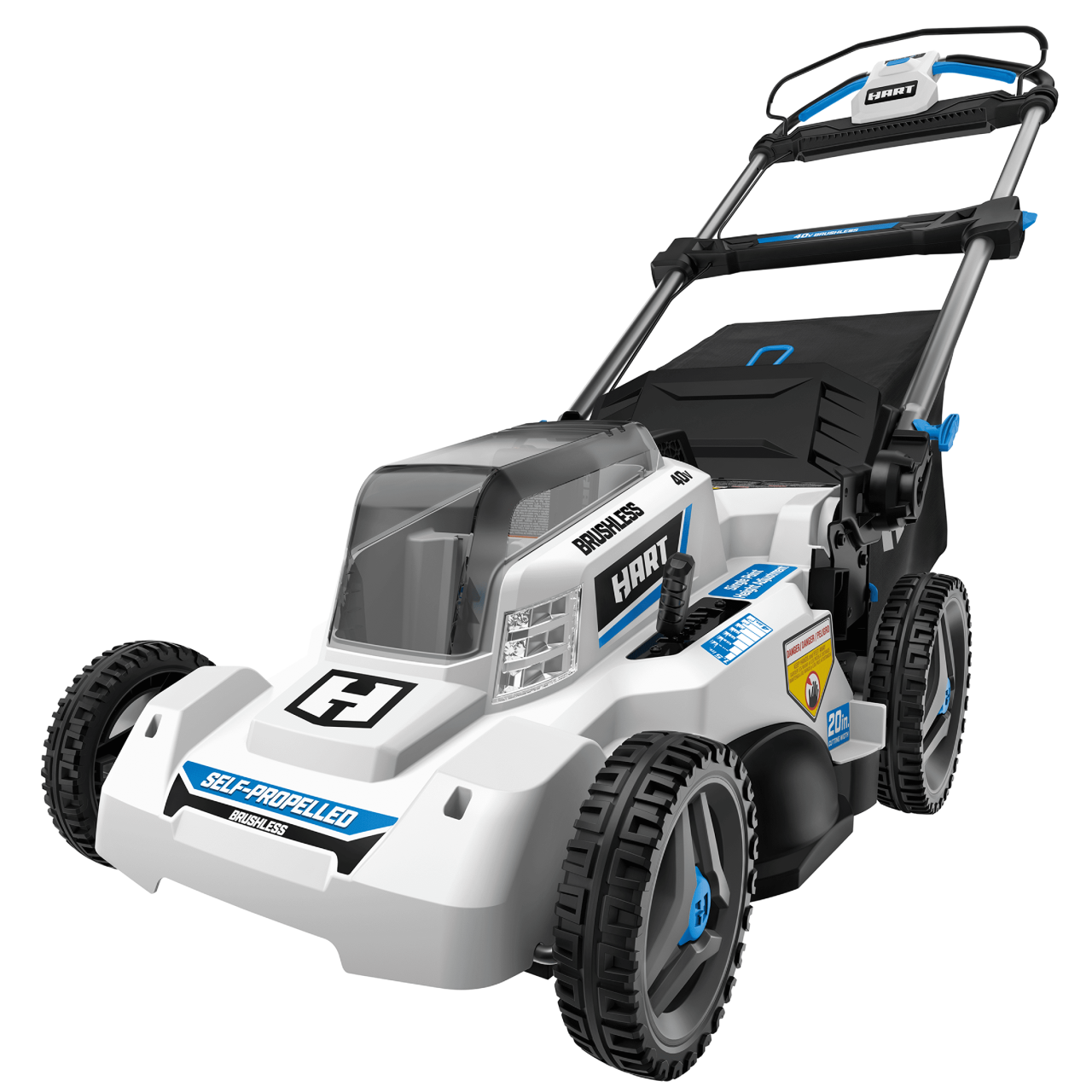 Mower kobalt lawn propelled self electric volt cordless lowes included lithium brushless ion batteries