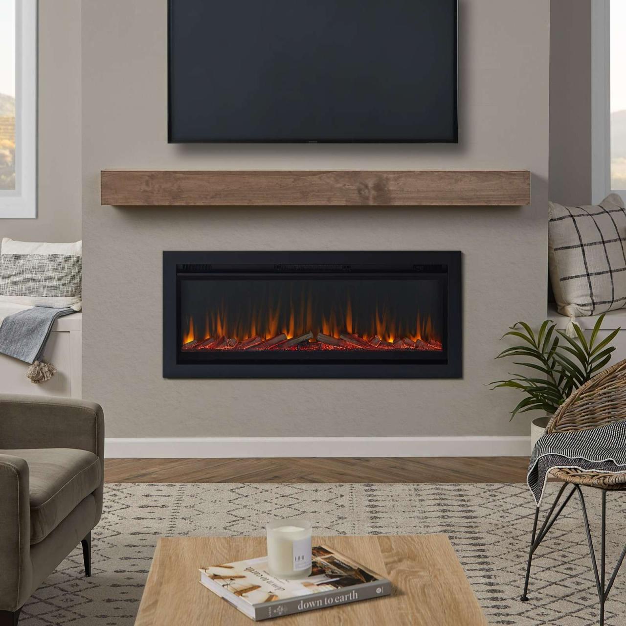 Electric fireplace insert